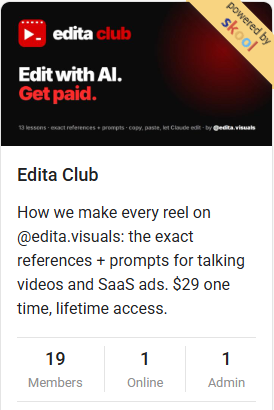 Edita Club on Skool: 19 members